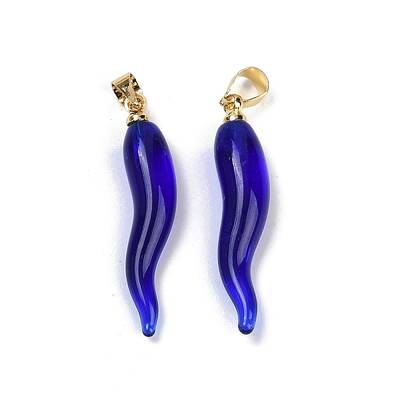 Handmade Lampwork with Brass Pendants