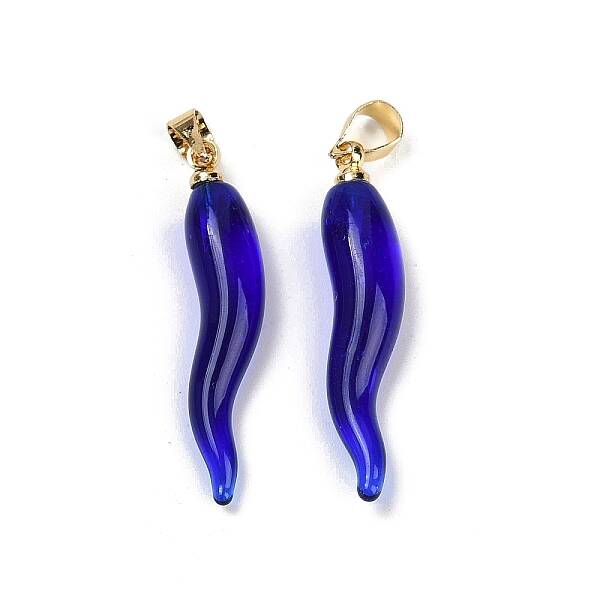 Handmade Lampwork with Brass Pendants