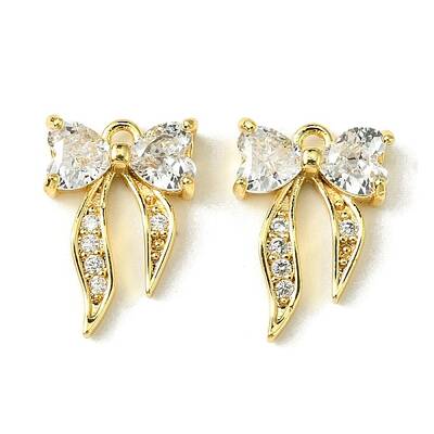 Brass Micro Pave Cubic Zirconia Charms