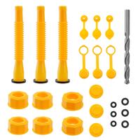 Gas Can Spout Replacement Kit, 3/6 Sets Gas Can Spout Nozzle Replacement,Suitable for Most 1/2/5/10 Gal Can, Easier to Use, W...