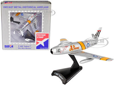 North American F-86F Sabre Fighter Aircraft Mig Mad Marine United States Air Force 1/110 Diecast Model Airplane by Postage St...