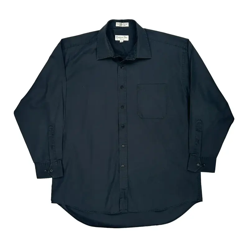 Classic Christian Dior Shirt - XL Black Cotton Blend