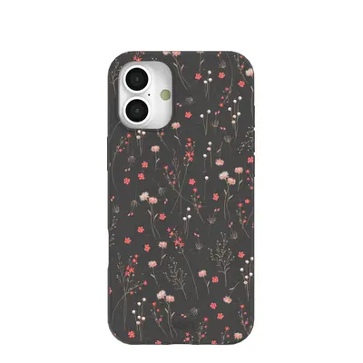 Black Night Garden iPhone 16 Plus Case