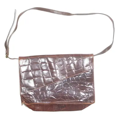 Womens Shoulder Bag Brown Leather Animal Print