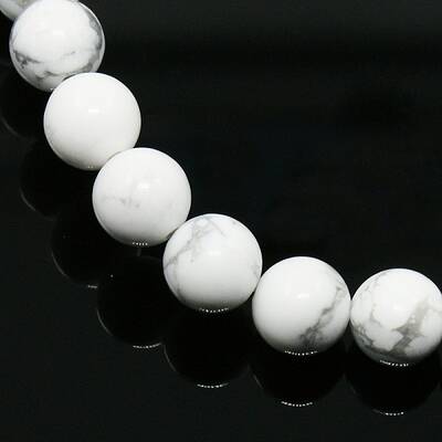 Synthetical Howlite Round Bead Strands