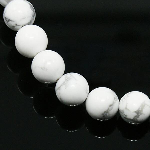 Synthetical Howlite Round Bead Strands