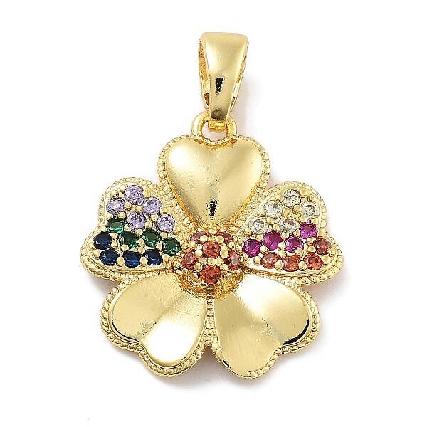 Rack Plating Brass Micro Pave Cubic Zirconia Pendants