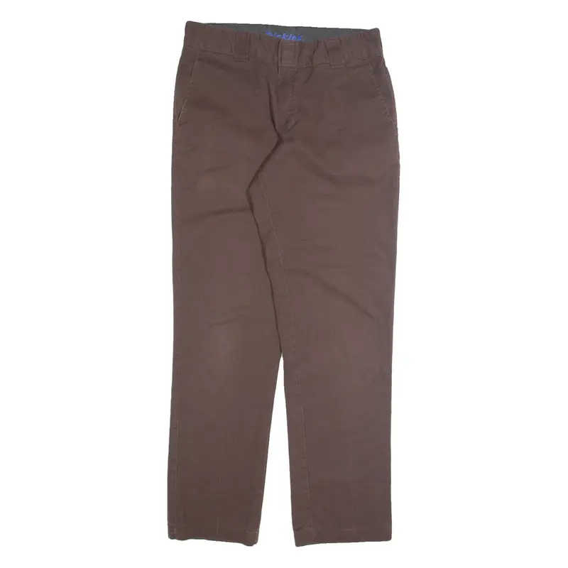 DICKIES Chino Mens Trousers Brown Regular Straight W32 L32