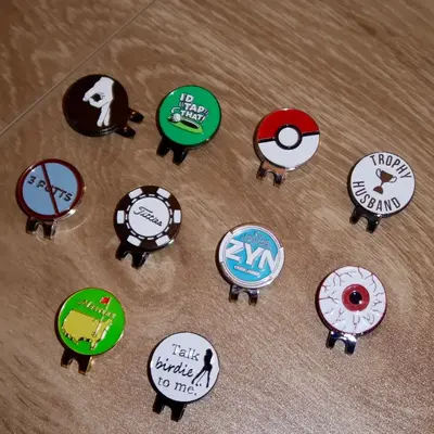 Custom Golf Ball Markers with Magnetic Hat Clip