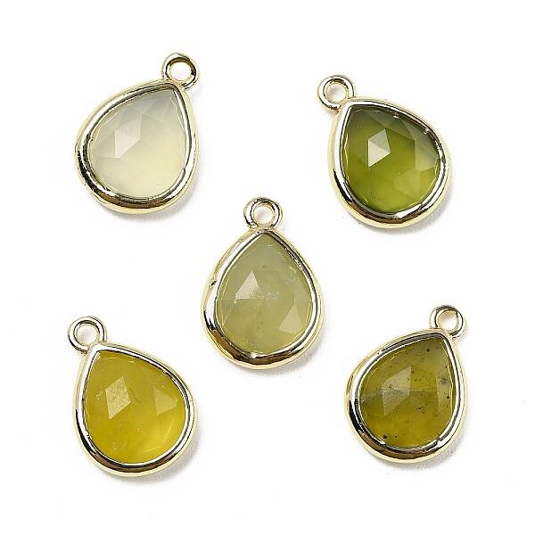 Natural Korean Jade  Faceted Pendants