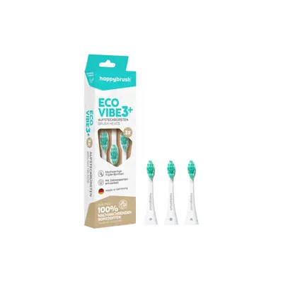 happybrush Eco VIBE 3+ - White Heads