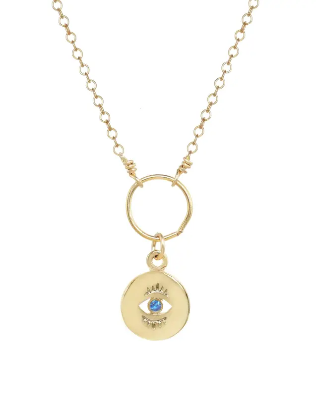 Eye On You Necklace | Metal Color: Gold