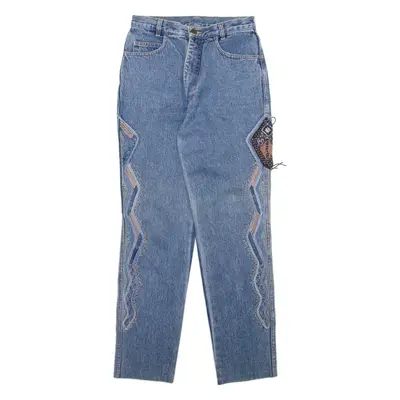 OPPIE Womens Jeans Blue Relaxed Tapered W26 L29