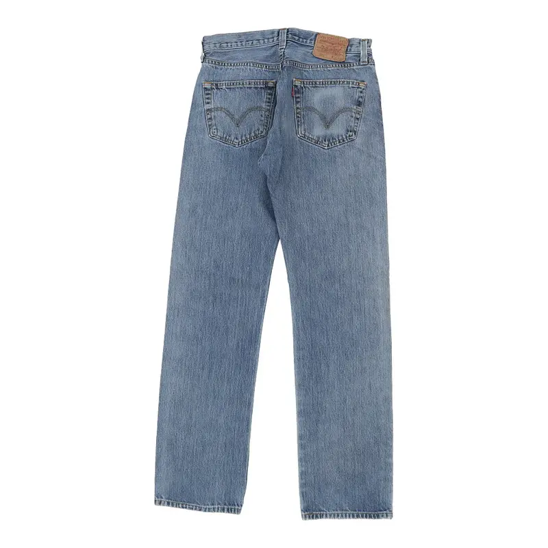 501 Levis Jeans - 30W 33L Blue Cotton