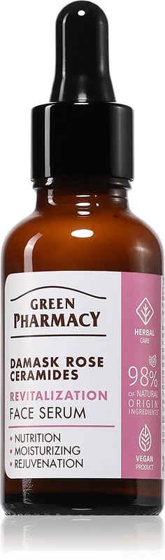 Green Pharmacy Damask Rose & Ceramides Revitalizing Facial Serum 30 ml