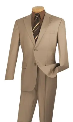 Vinci Men's 2-Piece Basket Weave Executive Suit