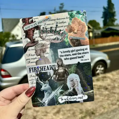 Throne of Glass Aelin Inspired Collage Kindle Insert - Multiple Finishes