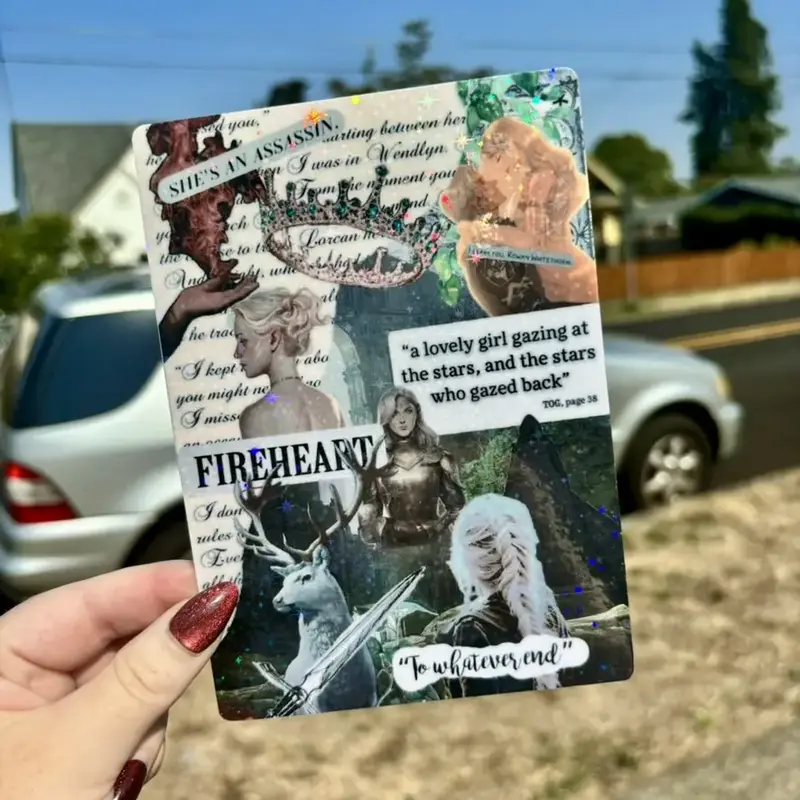 Throne of Glass Aelin Inspired Collage Kindle Insert - Multiple Finishes