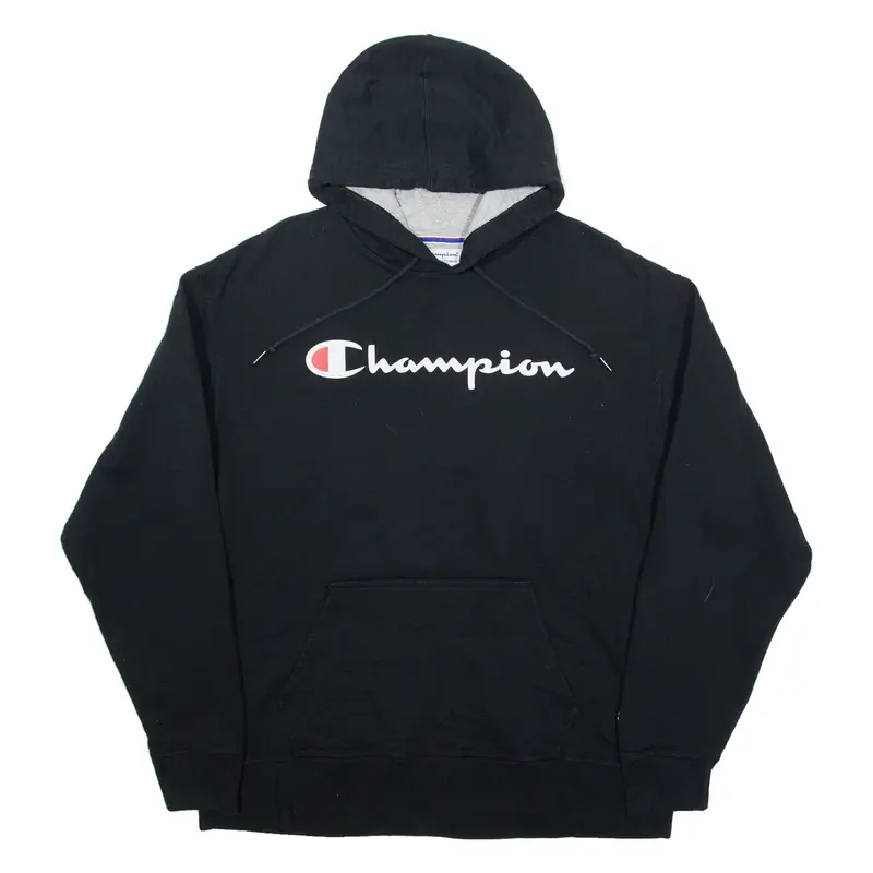 CHAMPION Mens Black Hoodie XL