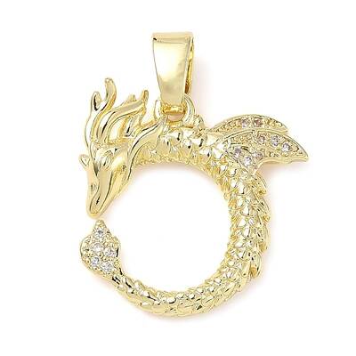 Brass Micro Pave Cubic Zirconia Pendants