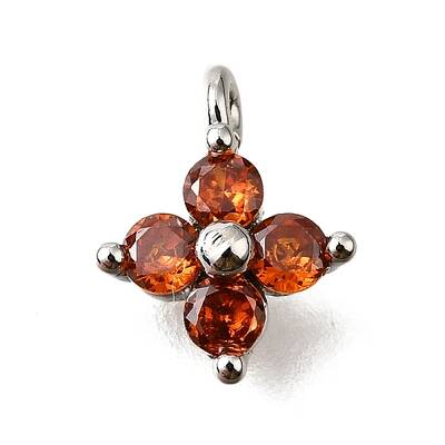 Brass Micro Pave Cubic Zirconia Pendants