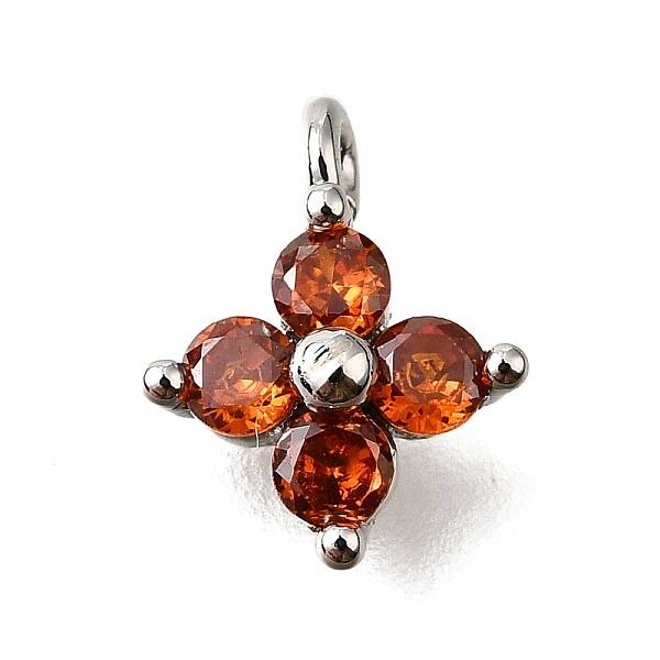 Brass Micro Pave Cubic Zirconia Pendants