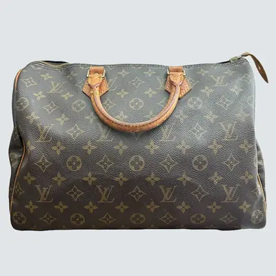 Pre-owned Louis Vuitton Coated Canvas Top Handle Bags Monogram Speedy 35