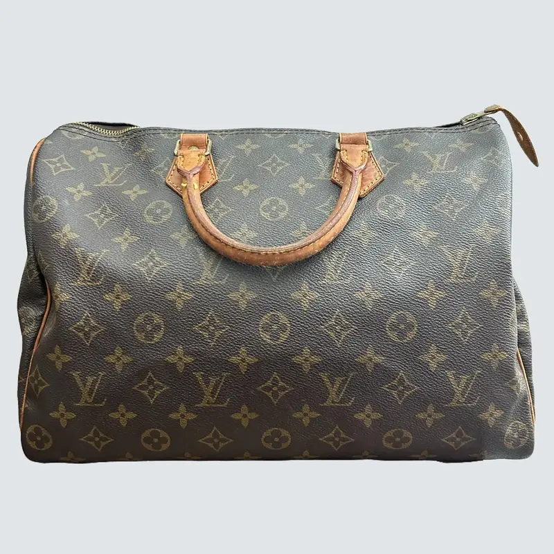 Pre-owned Louis Vuitton Coated Canvas Top Handle Bags Monogram Speedy 35