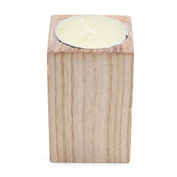 Natural Wood Candle Holder