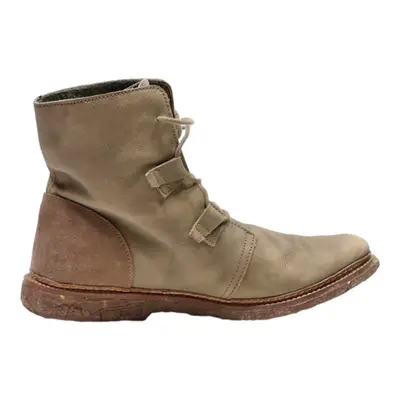 EL NATURA LISTA Lace-Up Boots Green Leather Womens UK 7