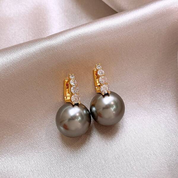 Alloy Rhinestone Hoop Earrings