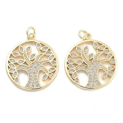 Brass Pave Cubic Zirconia Pendants
