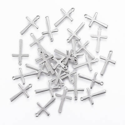 Tarnish Resistant 201 Stainless Steel Tiny Cross Charms