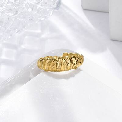 304 Stainless Steel Open Cuff Rings for Women
