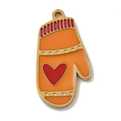 Christmas Theme 304 Stainless Steel Enamel Charms