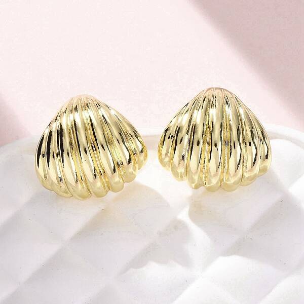 Brass Stud Earrings