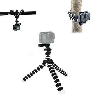 Adjustable Octopus Leg Action Camera Tripod Stand, 1 Count Durable Action Camera Tripod Holder, Camera Tripod for GoPro, S...