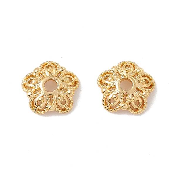 5-Petal Brass Bead Caps