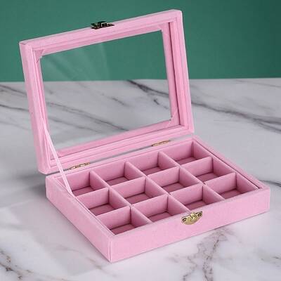 Flock with Glass Jewelry Display Box