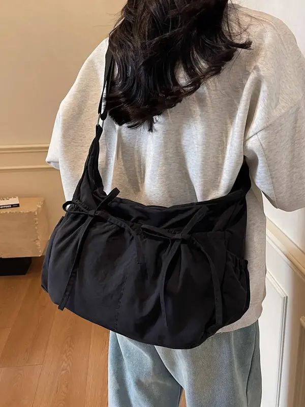 Women's Solid Color Shoulder Bag, Fashionable Temperament Simple Versatile Crossbody Bag for Work, School, Daily Commuting, C...
