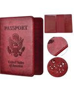 2 in 1 PU Leather Durable Passport Case, Travel Accessories, Gifts for Girlfriend, Passport Holder with Card Slot, Travel D...