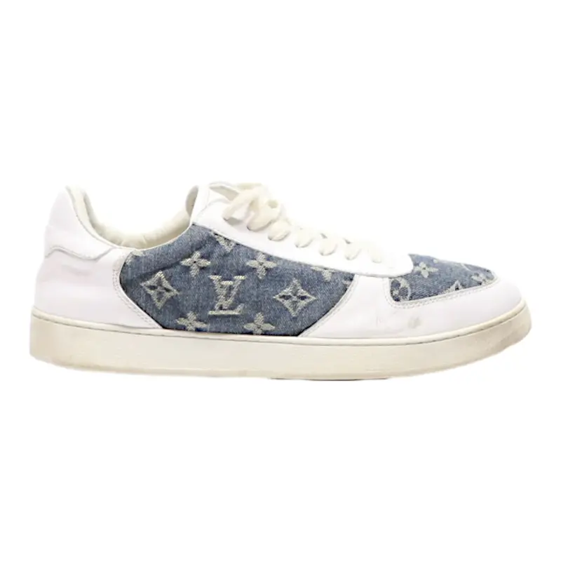 LOUIS VUITTON Sneaker Trainers White Leather Mens UK 8