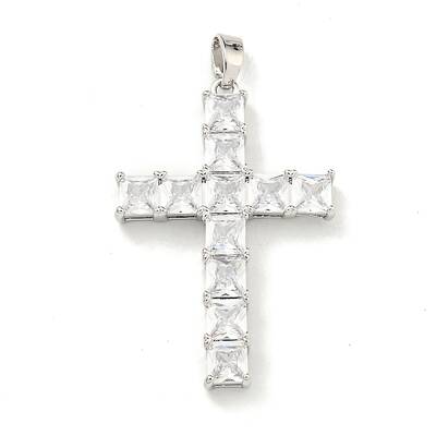 Brass Micro Pave Cubic Zirconia Pendants