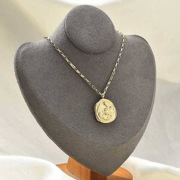 304 Stainless Steel Constellation Pendant Necklaces