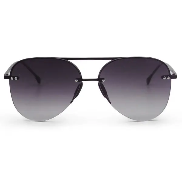 Smaller Megan 2 Faded Black - Tangle Free Aviator Sunglasses | Color: Black/Black | Size: Narrow