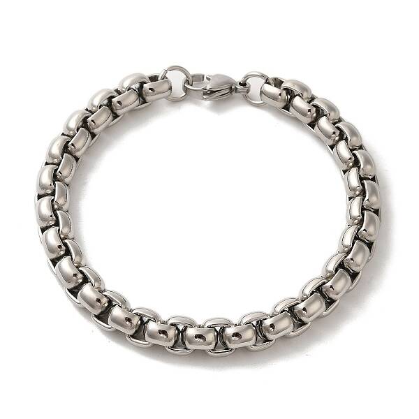304 Stainless Steel Box Chain Bracelets