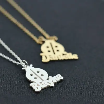 Personalized Ladybug Necklace , Dainty Ladybird Necklace , Animal Insect Necklace , Christmas Gift, Cute Necklace, Necklace f...