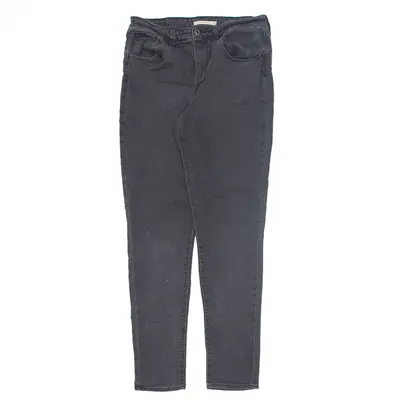 LEVI'S High Rise Jeans Black Denim Regular Skinny Womens W30 L32
