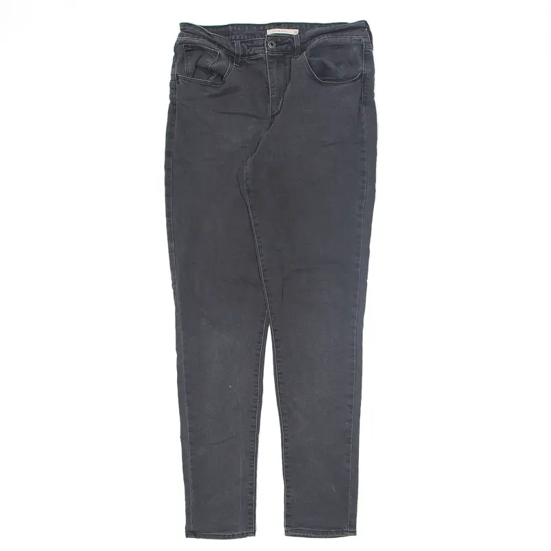 LEVI'S High Rise Jeans Black Denim Regular Skinny Womens W30 L32