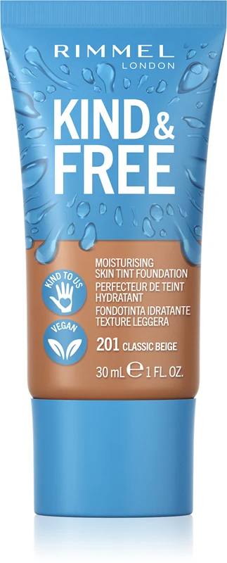 Rimmel London Kind y Free Skin Tint Fondotinta 201-Classic Beige